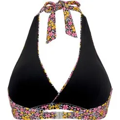 Abecita Maui Halterneck Bikini Bra -Ski beste salg abecita maui halterneck bikini bra black printed 3