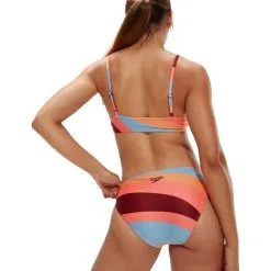 Speedo Women's Printed Adjustable Thinstrap 2 Piece -Ski beste salg speedo women s printed adjustable thinstrap 2 piece oxblood coral 2