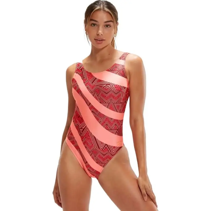 Speedo Women's Printed Deep U-Back 4 Speedo Women's Printed Deep U-Back - Image 2