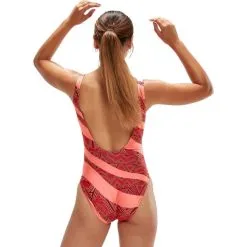 Speedo Women's Printed Deep U-Back 11 Speedo Women's Printed Deep U-Back -Ski beste salg speedo women s printed deep u back oxblood coral 3