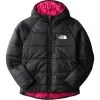The North Face Girls' Reversible Perrito Jacket -Ski beste salg the north face girls reversible perrito jacket tnf black fuschia pink tnf tossed around logo print
